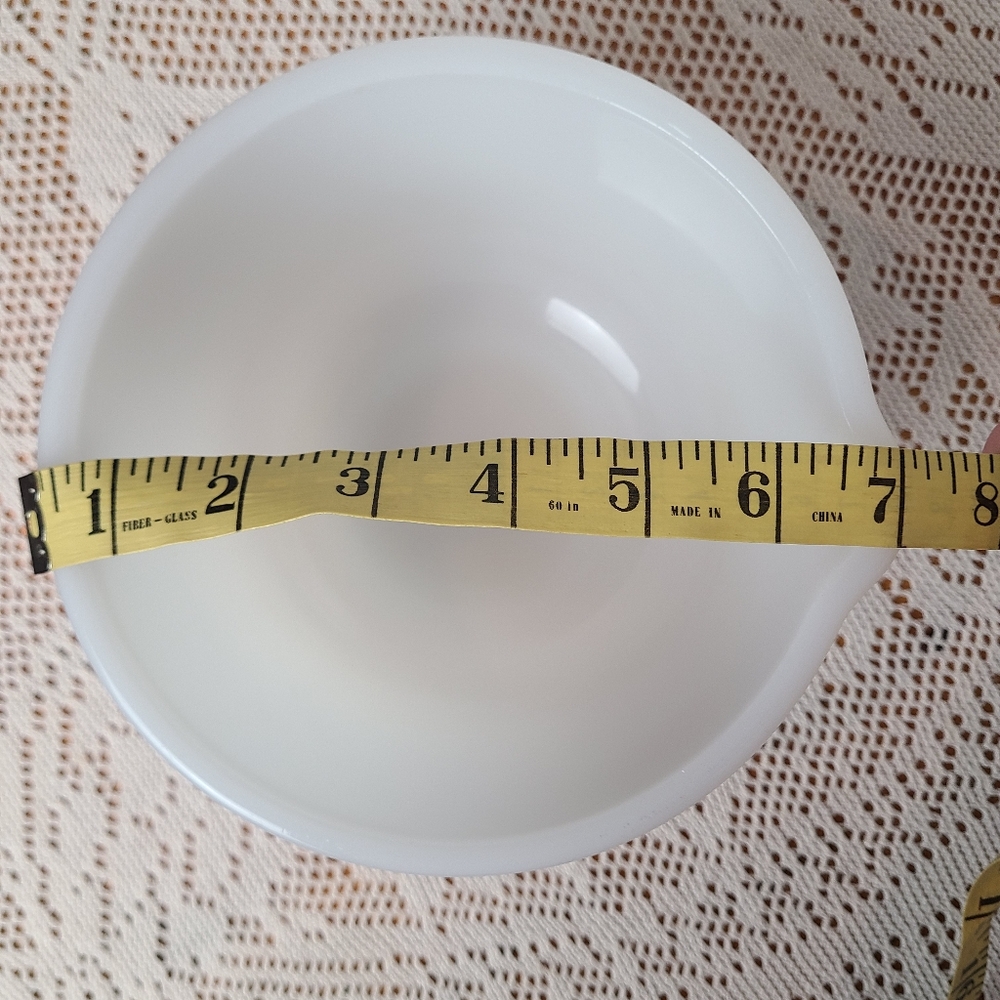 Vintage Glasbake Made for Sunbeam Mixer White Milk Glass Mixing Bowl # 20CJ USA - Picture 6 of 12